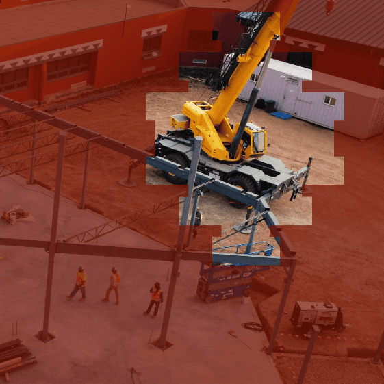 Grove GHC110 telescoping crawler crane being used at construction site.