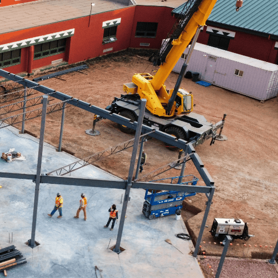 Grove GHC110 telescoping crawler crane being used at construction site.