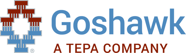 Logo for Goshawk, a tribally owned business providing comprehensive industrial, construction, and infrastructure services.